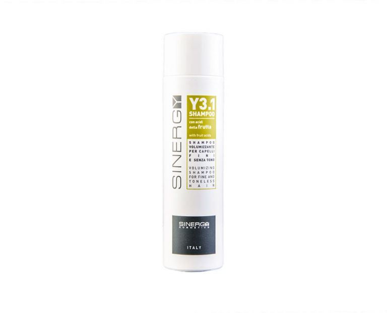 SINERGY COSMETICS Y3.1 SHAMPOO VOLUMIZZANTE PER CAPELLI FINI E SENZA TONO - HYDRO VOLUMIZING SHAMPOO- 250 ml