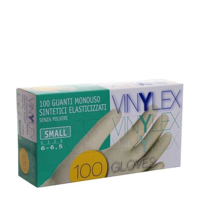 VINYLEX - GUANTI VINILE SINTETICI SENZA POLVERE 100pz. VINYLEX