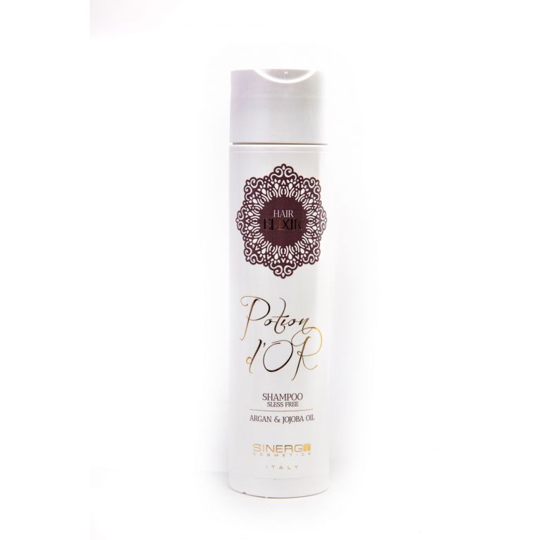 SINERGY COSMETICS - POTION D'OR SHAMPOO SENZA SLES CON OLIO DI ARGAN E JOJOBA 250 ml